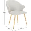 Safavieh Couture Home Edmond Mid-Century Light Grey and Gold Arm Chair(Light Grey / Gold)