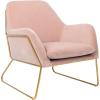 Safavieh Couture Home Misty Glam Navy Blue Velvet Accent Chair(Blush)