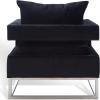 Safavieh Couture Home Olivya Black Velvet Club Chair(Black/Chrome)