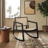 Safavieh Couture Perth Natural Rattan Rocking Chair(Black / Natural)