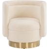SAFAVIEH Couture Brynlee Swivel Accent Chair(Ivory / Gold)