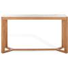 SAFAVIEH Couture Collection – Bernardi Walnut & Brown Marble Top Console Table with Solid Wood Base, Modern Accent Entryway Table (SFV9745B)(Natural/White)