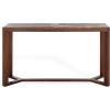 SAFAVIEH Couture Collection – Bernardi Walnut & Brown Marble Top Console Table with Solid Wood Base, Modern Accent Entryway Table (SFV9745B)(Walnut/Brown)