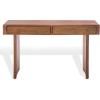 SAFAVIEH Couture Collection – Finley Brown Solid Wood Console Table with 2 Drawers, Modern Home Office Desk (SFV5793A)(Brown)