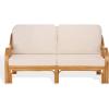 SAFAVIEH Couture Collection – Isaias Rattan Loveseat, Fully Cushioned Two-Seat Sofa with Removable Performance Linen Cushions, Coastal Boho Living Room Seating (CWK4003A)(Natural)