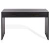 SAFAVIEH Couture Collection – Jessey Black Wood 2-Drawer Desk with Brass Accents, Modern Writing Table with Storage (SFV4236A)(Black/Brass)