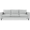 SAFAVIEH Couture Collection – Kalyna 3.5 Seater Sofa – Grey, Modern Upholstered Polyester Fabric Couch with Square Arms & Tapered Legs (SFA2007B)(Light Grey)