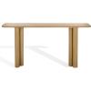 SAFAVIEH Couture Collection – Kathalina Natural Solid Wood Console Table, Rectangular Modern Accent (SFV6410A)(Natural)