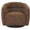 SAFAVIEH Couture Collection – Kellybryn Olive Green Chenille Swivel Accent Chair, Fully Assembled Upholstered Lounge Chair (SFV4883C)(Dark Brown)
