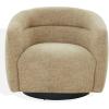 SAFAVIEH Couture Collection – Kellybryn Olive Green Chenille Swivel Accent Chair, Fully Assembled Upholstered Lounge Chair (SFV4883C)(Light Brown)