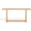 SAFAVIEH Couture Collection – Maliq Natural Console Table, Modern Entryway Accent Table with Clean-Lined Design (SFV4272A)(Natural)