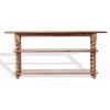 SAFAVIEH Couture Collection – Norbert Brown Solid Wood 2 Shelf Console Table, Entryway Storage Table with Turned Legs (SFV5795A)(Brown)