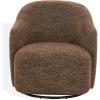 SAFAVIEH Couture Collection – Peitra Dark Brown Chenille Accent Chair, Fully Assembled Upholstered Chair (SFV4846D)(Dark Brown)