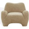 SAFAVIEH Couture Collection – Randal Light Brown Chenille Accent Chair, Modern Sculptural Lounge Seating, Fully Assembled (SFV4878A)(Light Brown Chenille)