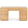 SAFAVIEH Couture Collection – Zeus Black Wood 7-Drawer Desk, Modern Storage Writing Table (SFV4220C)(Natural)