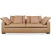 SAFAVIEH Couture Collection Blanca Brown Italian Leather Sofa Couch (Fully Assembled)(Brown)