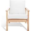 SAFAVIEH Couture Collection Emmalee Walnut/Natural Cord Back Accent Chair(Natural)