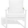 SAFAVIEH Couture Collection Emmalee Walnut/Natural Cord Back Accent Chair(White/Natural)