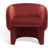 SAFAVIEH Couture Collection Kellyanne Modern Rust Velvet Dining Chair (Fully Assembled)(Rust)