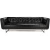 SAFAVIEH Couture Collection McNeill Black Faux Leather Tufted Sofa (Fully Assembled)