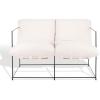 SAFAVIEH Couture Collection Portland Ivory/Black Pillow Top Sofa (Fully Assembled)