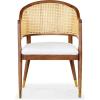 SAFAVIEH Couture Collection Rogue Walnut/Natural Rattan Dining Chair (Fully Assembled)(Walnut/Natural)