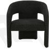 SAFAVIEH Couture Collection Roseanna Modern Forest Green Velvet Accent Chair (Fully Assembled)(Black)