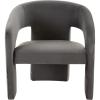 SAFAVIEH Couture Collection Roseanna Modern Forest Green Velvet Accent Chair (Fully Assembled)(Dark Grey)