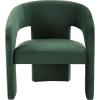 SAFAVIEH Couture Collection Roseanna Modern Forest Green Velvet Accent Chair (Fully Assembled)(Forest Green)