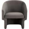 SAFAVIEH Couture Collection Susie Navy Velvet Barrel Back Accent Chair (Fully Assembled)(Dark Grey)