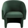 SAFAVIEH Couture Collection Susie Navy Velvet Barrel Back Accent Chair (Fully Assembled)(Forest Green)