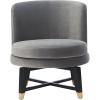 SAFAVIEH Couture Collection Trinity Charcoal Grey Velvet Swivel Accent Chair