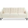SAFAVIEH Couture Furniture Collection Nathaniel Cream Tufted 3-Seater Sofa(Cream)