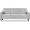 SAFAVIEH Couture Furniture Collection Nathaniel Cream Tufted 3-Seater Sofa(Light Grey)