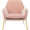 Safavieh Couture Home Misty Glam Navy Blue Velvet Accent Chair(Blush)