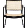 Safavieh Couture Perth Natural Rattan Rocking Chair(Black / Natural)