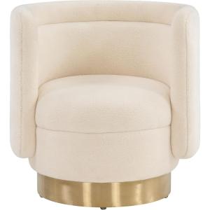 SAFAVIEH Couture Brynlee Swivel Accent Chair(Ivory / Gold)