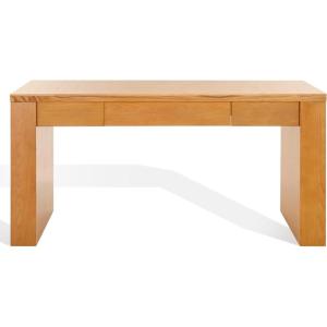 SAFAVIEH Couture Collection – Deborah Black Elm Wood Desk, Modern Writing Table with Drawer Storage (SFV2313B)(Natural)