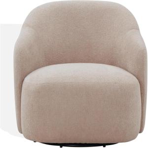 SAFAVIEH Couture Collection – Peitra Dark Brown Chenille Accent Chair, Fully Assembled Upholstered Chair (SFV4846D)(Oatmeal)
