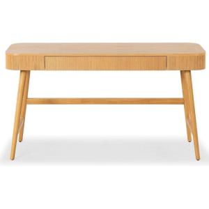 SAFAVIEH Couture Collection Barnett Natural Brown 1-Drawer Computer Table Office Writing Desk