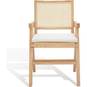 SAFAVIEH Couture Collection Colette Tropical Coastal Natural Solid Wood Rattan Armchair(Natural)