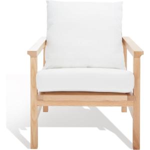 SAFAVIEH Couture Collection Emmalee Walnut/Natural Cord Back Accent Chair(Natural)