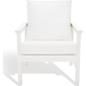 SAFAVIEH Couture Collection Emmalee Walnut/Natural Cord Back Accent Chair(White/Natural)