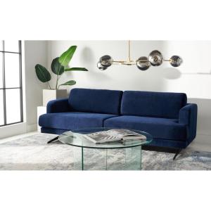 SAFAVIEH Couture Collection Karalina Modern Navy Sofa (Fully Assembled)