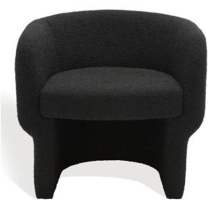 SAFAVIEH Couture Collection Kellyanne Modern Rust Velvet Dining Chair (Fully Assembled)(Black)