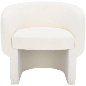 SAFAVIEH Couture Collection Kellyanne Modern Rust Velvet Dining Chair (Fully Assembled)(Ivory)