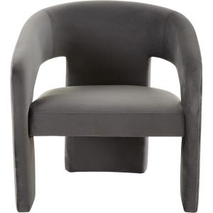 SAFAVIEH Couture Collection Roseanna Modern Forest Green Velvet Accent Chair (Fully Assembled)(Dark Grey)
