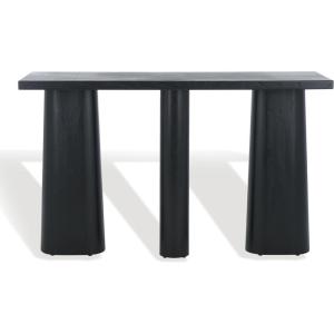 SAFAVIEH Couture Collection Ryllae Natural Solid Wood Console Table(Black)