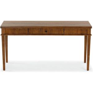 SAFAVIEH Couture Collection Shelbie Black 1-Drawer Reeded Computer Table Office Writing Desk(Medium Oak/Black)