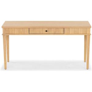 SAFAVIEH Couture Collection Shelbie Black 1-Drawer Reeded Computer Table Office Writing Desk(Oak/Black)